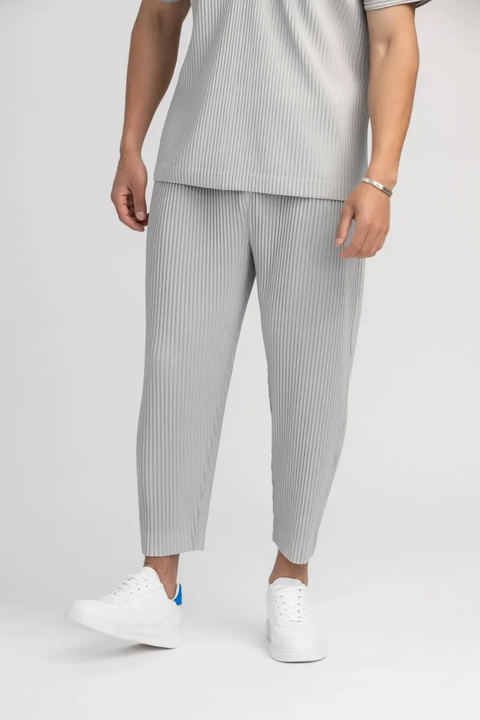 Miyake Pleated Pants Solid Tapered Pants Pencil Pants Four-season Casual Bottoms